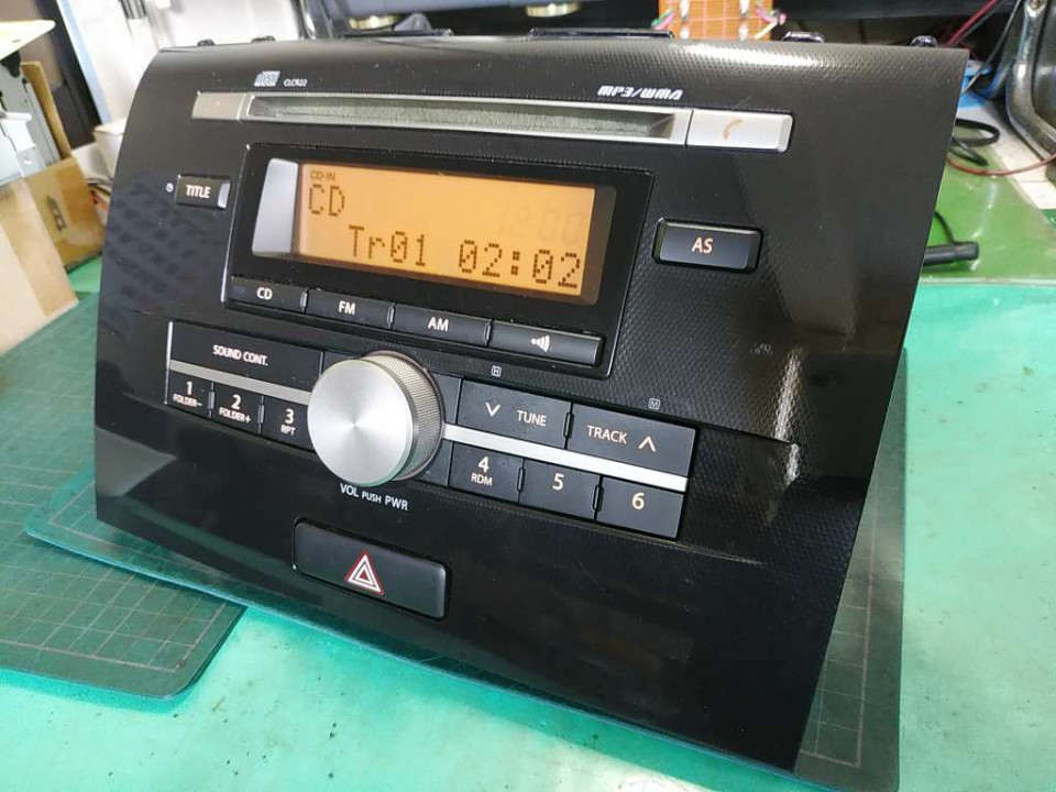 CLCR22、PS-33169J-B、故障、分解、修理。CD途中までしか入らない 