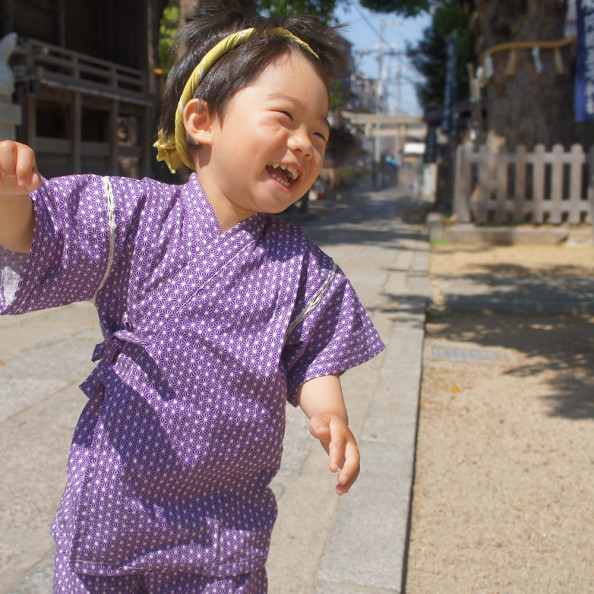 日本製 子ども甚平 男の子ver Monkeypants