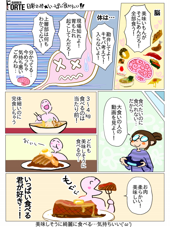 日常マンガ いっぱい食べたい Barber Forte S Ownd 日常マンガ いっぱい食べたい Barber Forte S Ownd