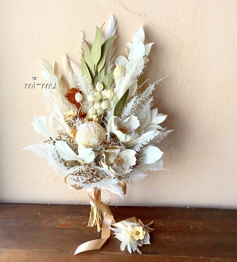 ドライフラワーwedding ブーケ | flower&green arrangement shop mi-mu