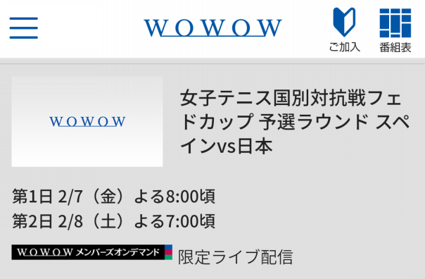 テニス フェドカップはwowowで放送 放映権事情を妄想しながらスポーツ中継を楽しむ