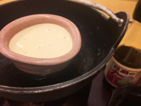 ご朝食の汲み上げ豆腐は なごみ宿 都和