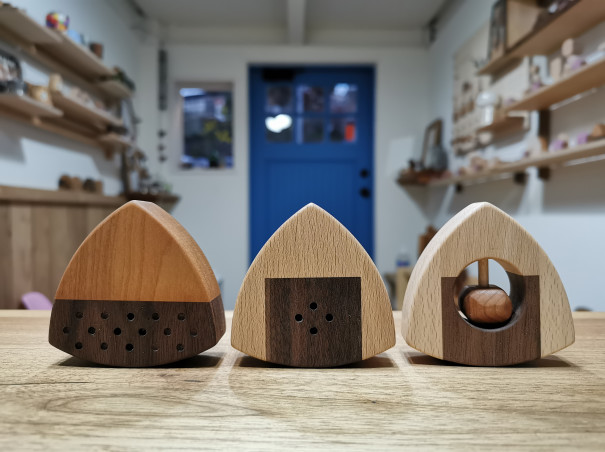 おにぎりと栗 木のおもちゃ Letwoodbe