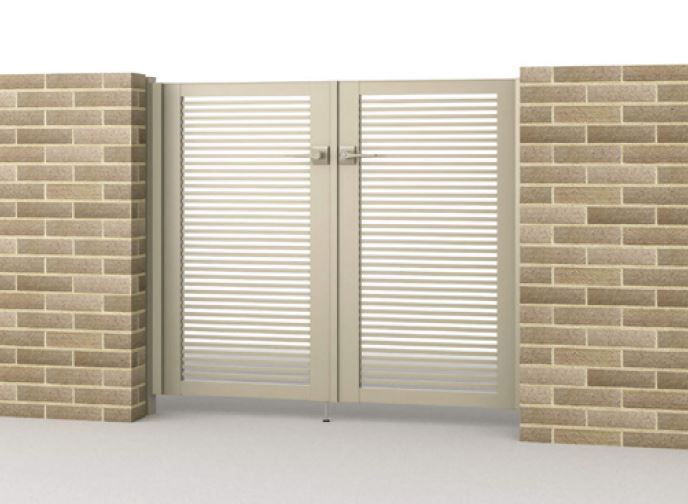 両開き門 アルミ製 鍵は無し