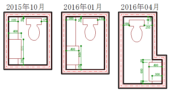 平 改めて 洗面室 洗濯パン 洗面台 トイレ Sankiue 建築ｃａｄ検定2級のお勉強