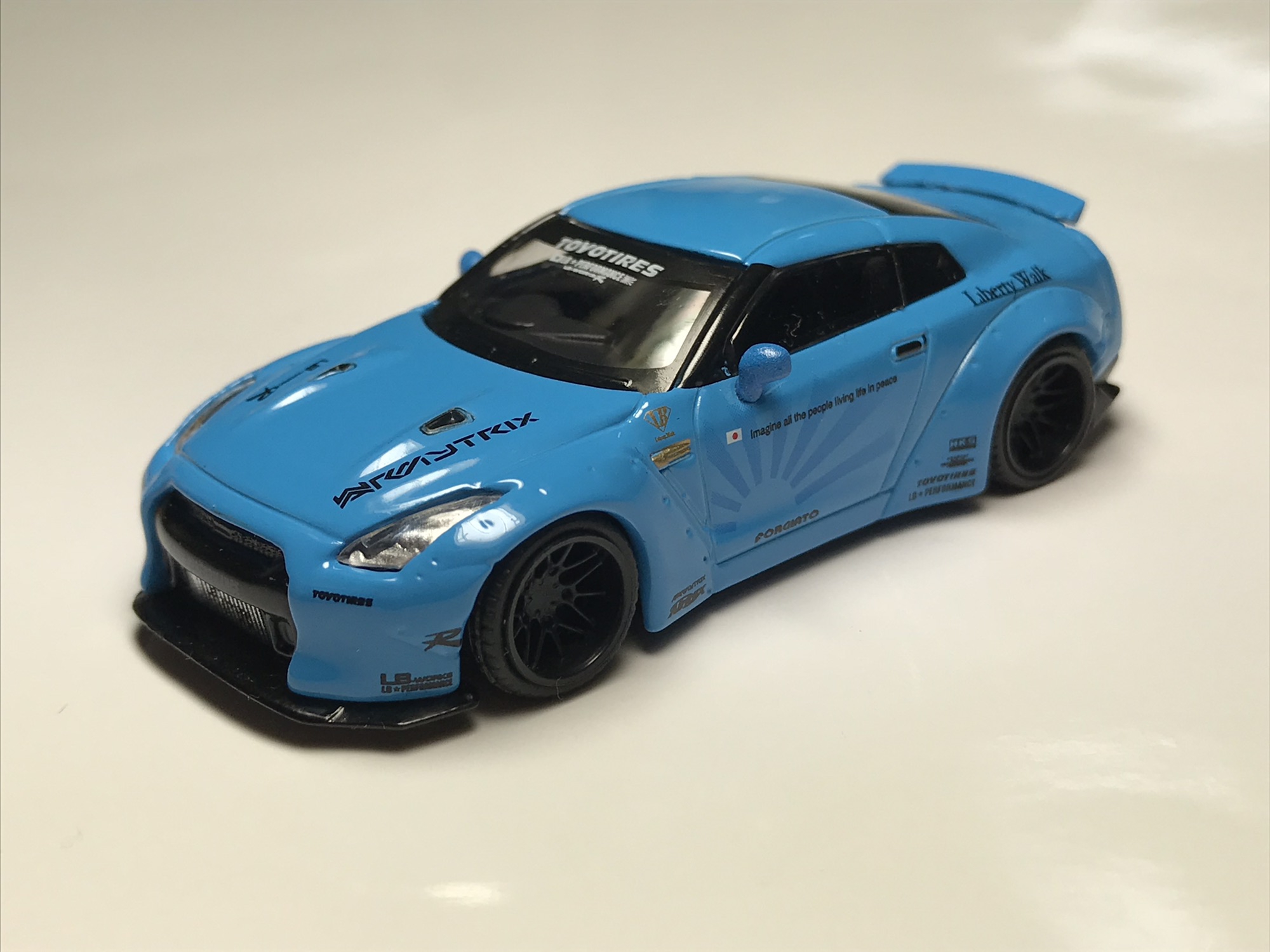 MINI GT LB★WORKS Nissan GT-R ライトブルー MINI GT LB*WORKS Nissan GT-R R35 Light Blue #184 Macau