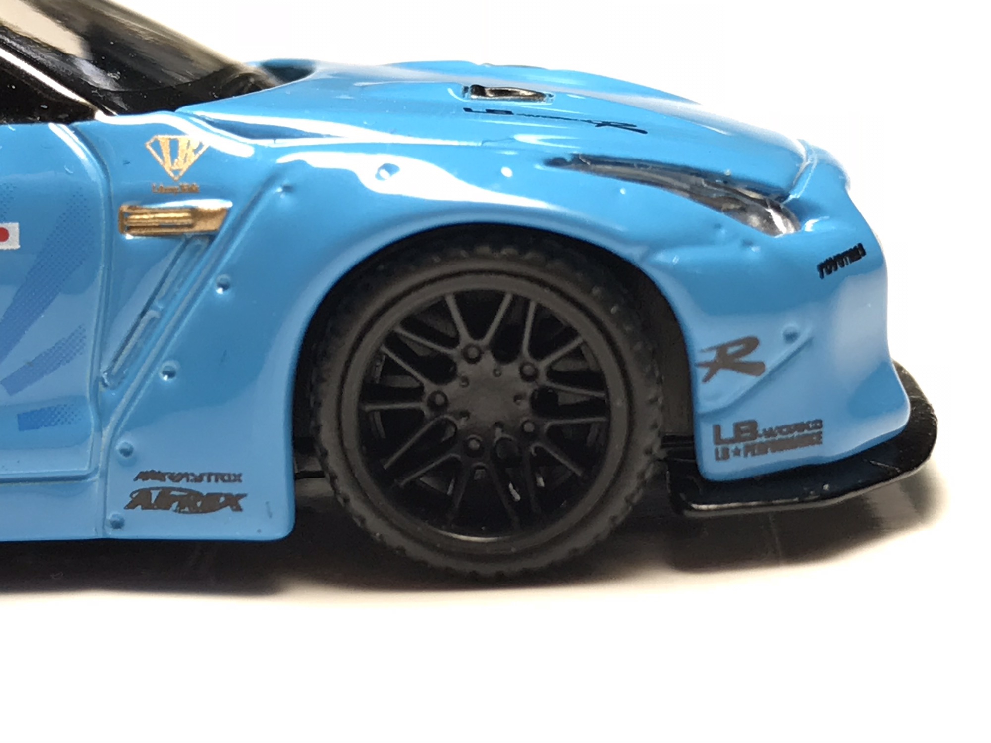 MINI GT LB⭐︎WORKS MINIGT GT-R ライトブルー 日産 MINI GT 1/64スケール「LB☆WORKS 日産GT-R (R35) Type 1, Rear