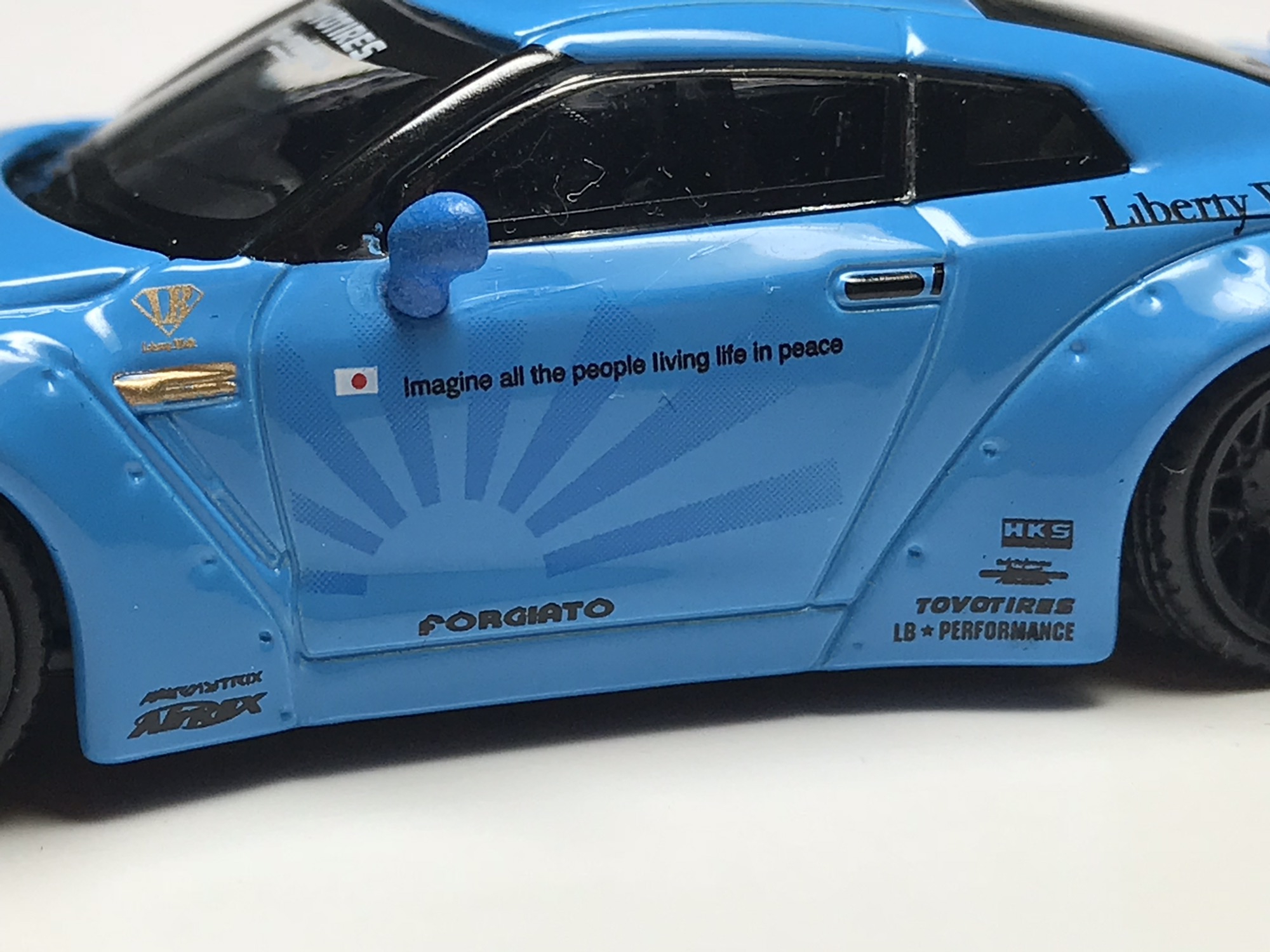 MINI GT LB★WORKS Nissan GT-R ライトブルー MINI GT 4 LB WORKS Nissan GT-R (R35) Light Blue Type 1, Rear