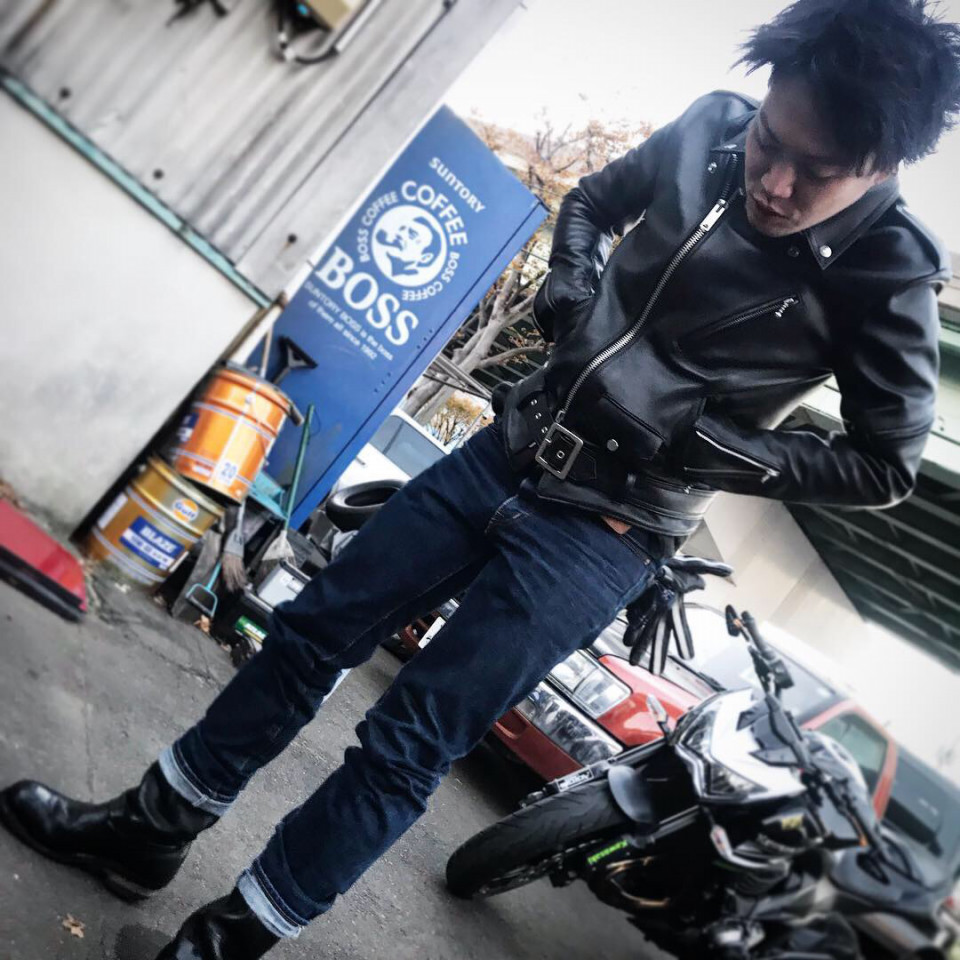 レザーオンデニムジャケット Speed Spunky 69