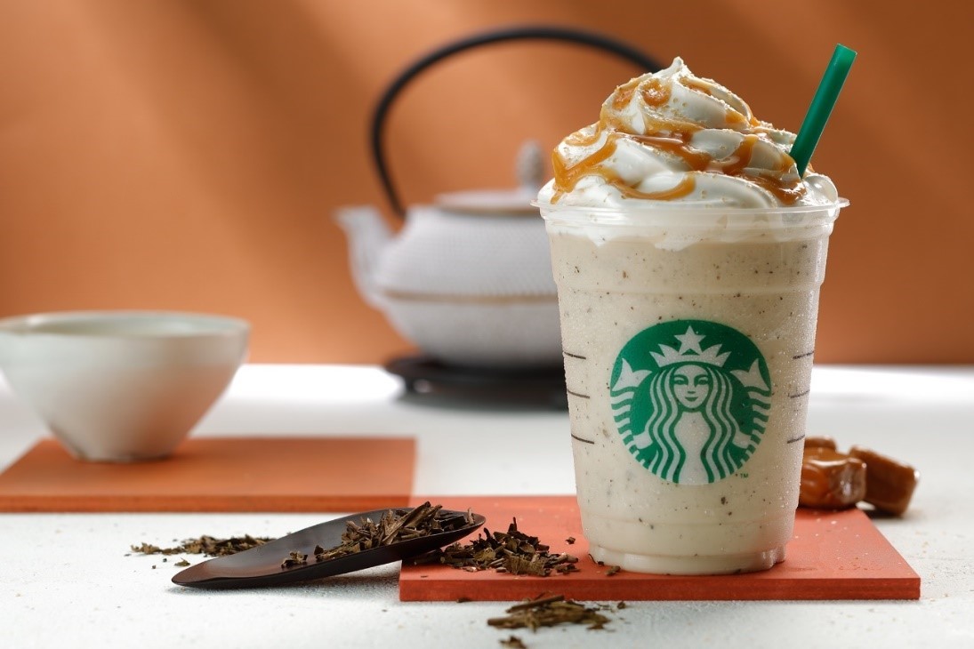 ほうじ茶 クリーム フラペチーノ With キャラメルソース 四季を感じてホッと一息 Starbucks Coffee Japan