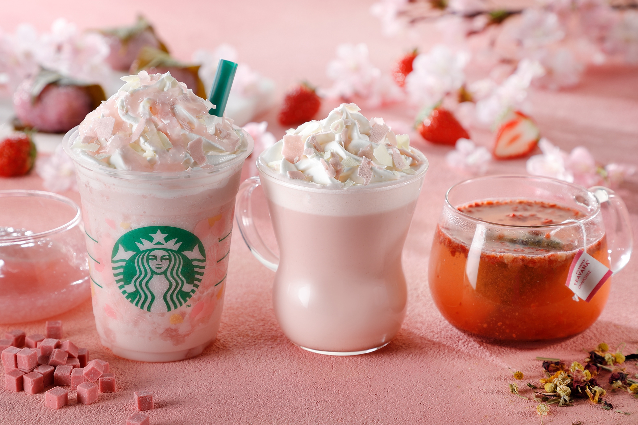 一足先に楽しむ春の訪れ-さくら ストロベリー ピンク ミルク ラテとSAKURAシリーズ2018- | Starbucks Coffee Japan