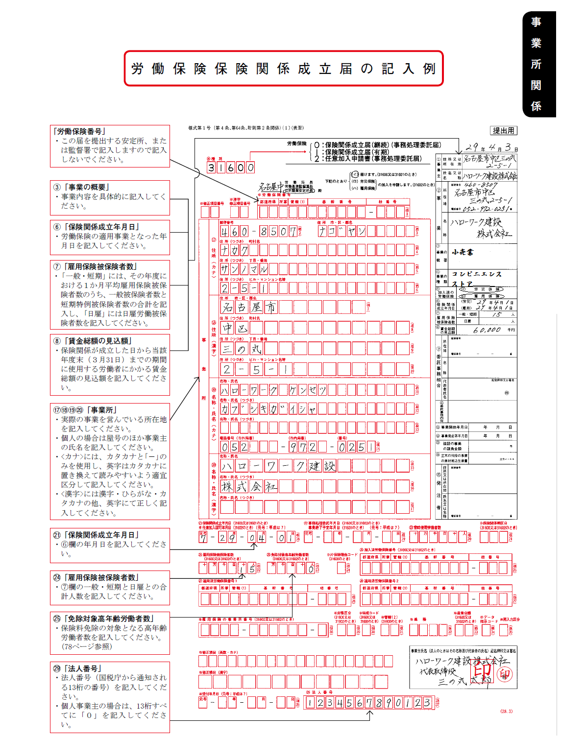 ３ 労働保険の成立手続 人事労務の備忘録 社労士監修