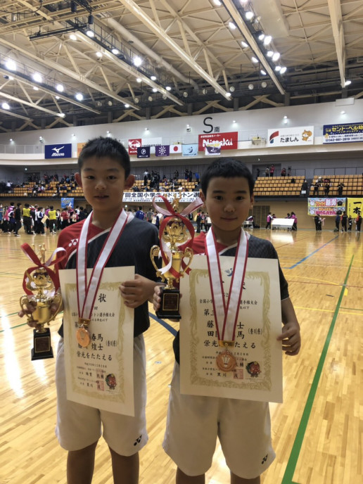 全国大会第３位 国分寺バドミントンスポーツ少年団