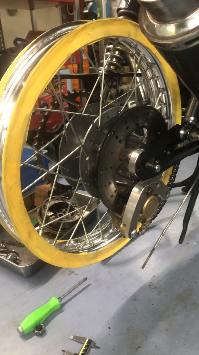 リヤディスク化 9 Gate Motor Cycle Maintenance Modefy