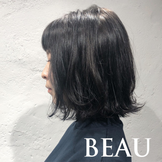 就活やインターンに お洒落な黒髪風カラー 福島市 美容室 美容師 Beau ボウ