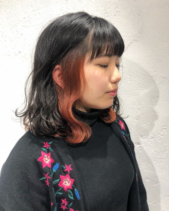 黒髪 インナーカラーは絶妙なコントラストが大事 福島市 美容室 美容師 Beau ボウ 黒髪 インナーカラーは絶妙なコントラストが大事 福島市 美容室 美容師 Beau ボウ