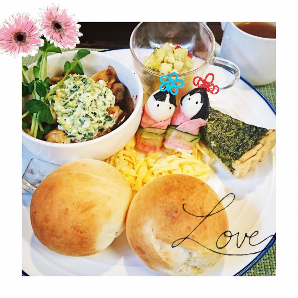 お雛様プレートにキュン 上尾 アウトドアカフェ山小屋 カフェレポ Namineco Nami