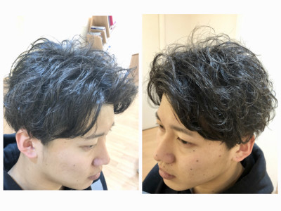 メンズゆるいスパイラルパーマでイマドキヘアスタイル 姫路の美容