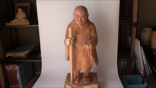 老人と子供の彫刻 365日色の話＋「レザーアート老人と子供」本池秀夫さんの素晴らしい