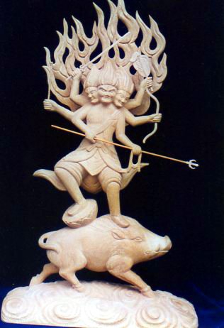 毘沙門天、摩利支天 | 木彫りの里上丹生 森彫刻所