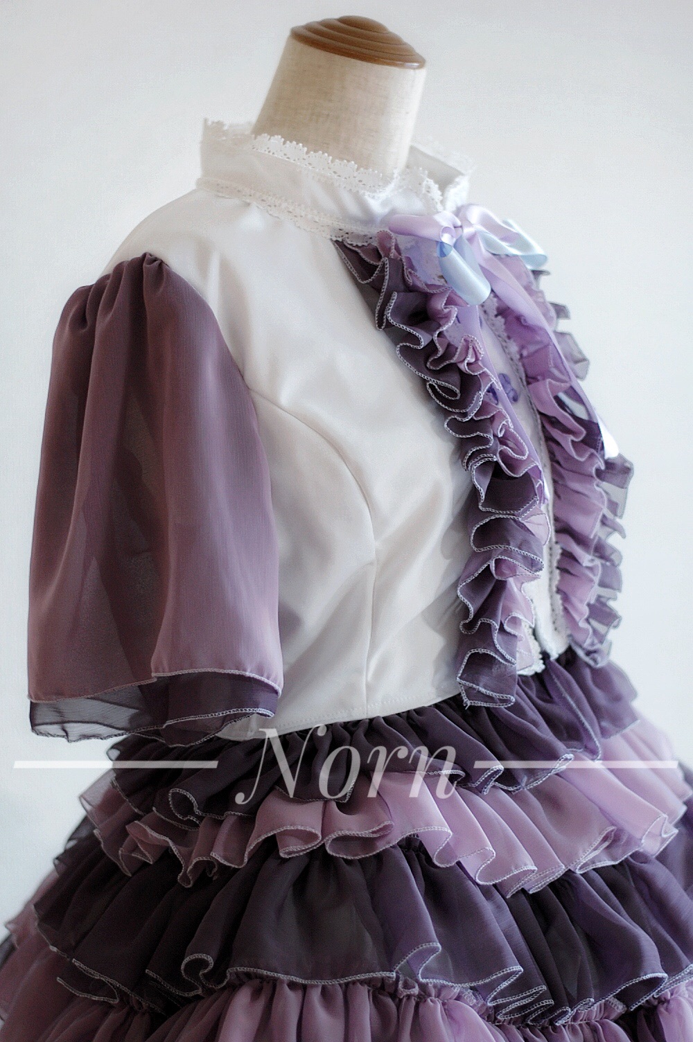 アイドル衣装 ハンドメイド 紫陽花カラー オリジナル 1点もの-