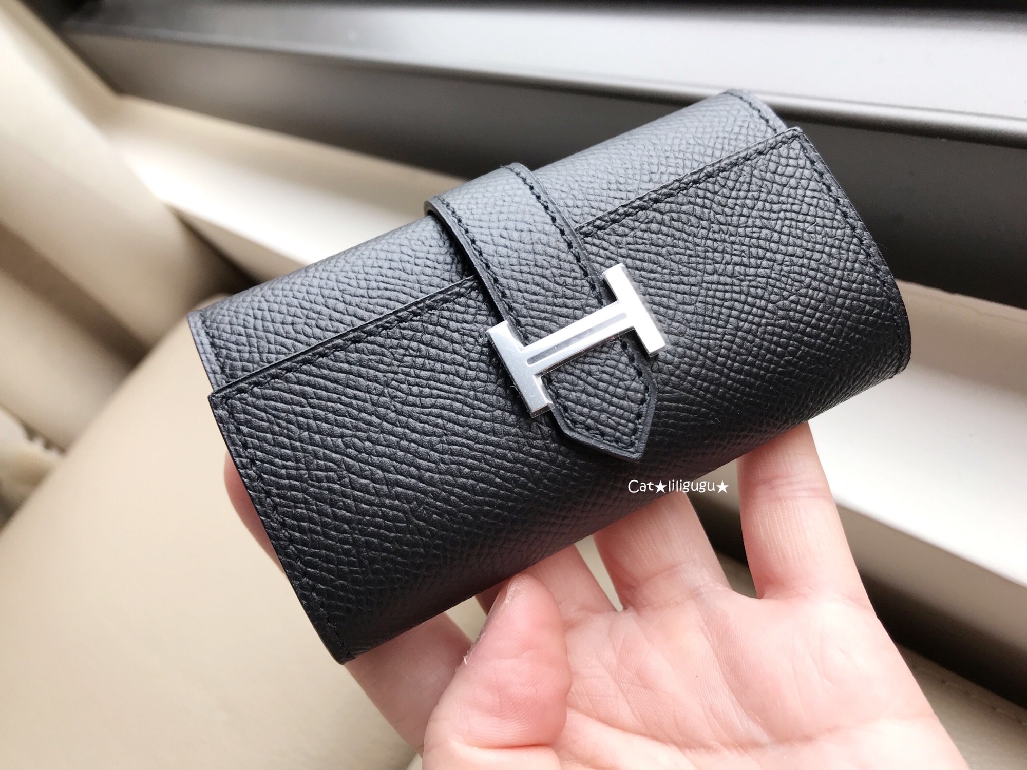 HERMES エルメス ベアン 黒 4連キーケース エルメス ベアンキーケース/4連 ブラック シェブルミゾル