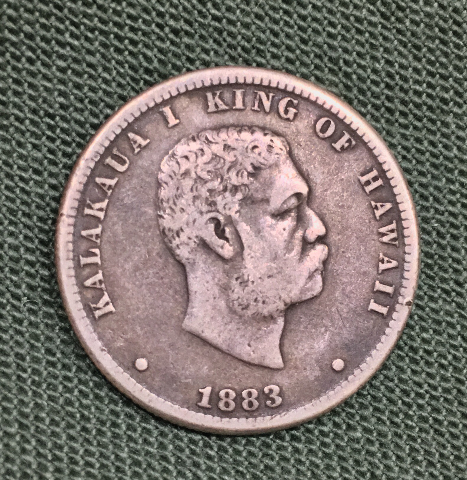 カラカウア王ハワイ王国　カラカウア王1ドル銀貨(1883年)