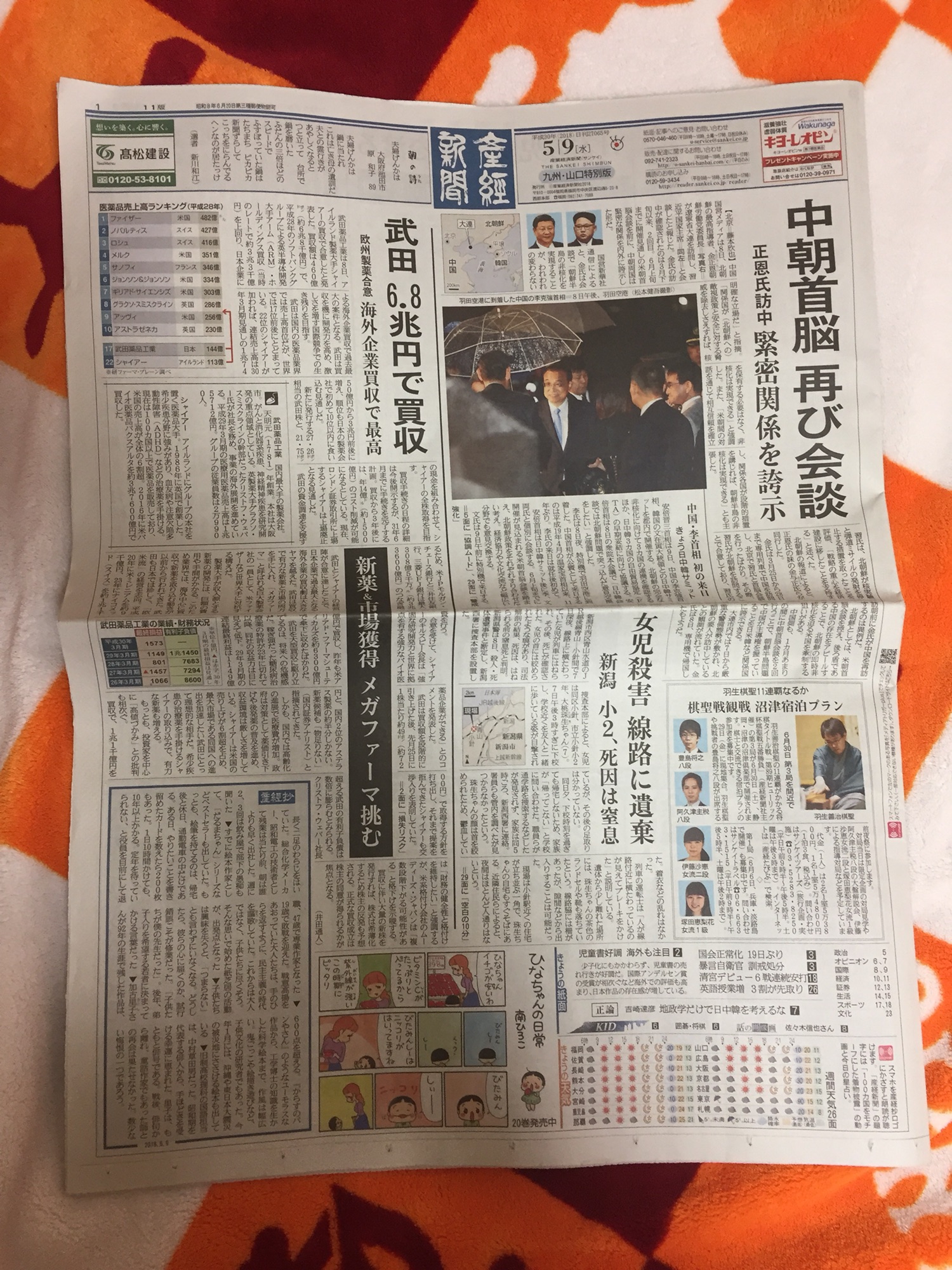 【新着コレクション ００３】産経新聞 九州・山口特別版 | くどけん