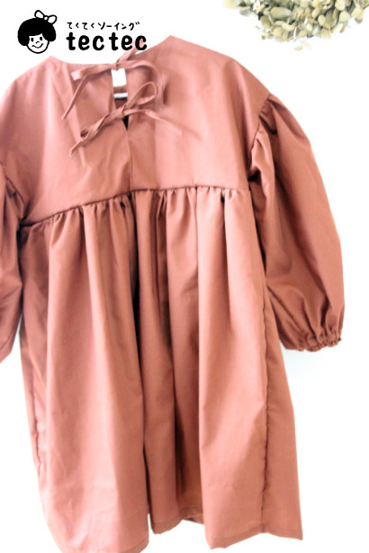 リンクコーデ用のワンピースを作る 広島洋裁教室 てくてくソーイング Tectec Sewing
