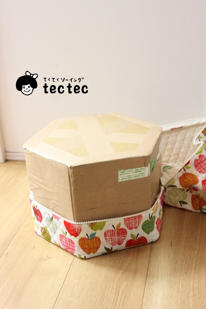 YMCA幼児教室の牛乳パック椅子カバーを作る | tectec-sewing