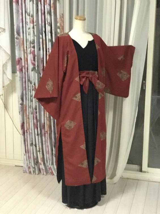 新作絵羽織着物ロングコートリバーシブル仕上げ | HIMAWARI着物ドレス 