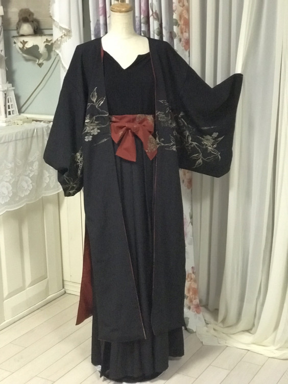 新作絵羽織着物ロングコートリバーシブル仕上げ | HIMAWARI着物ドレス 