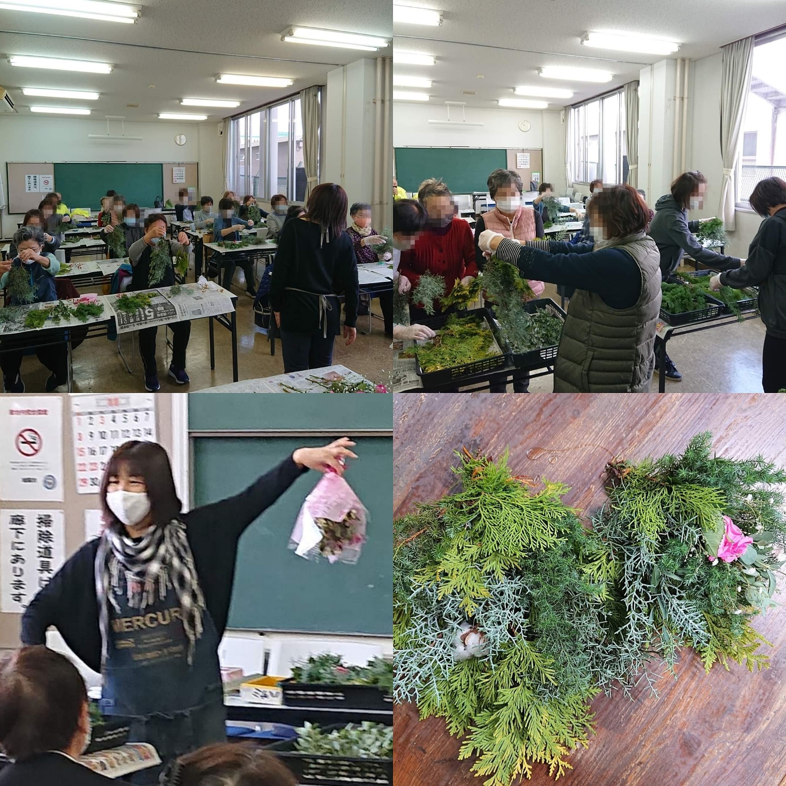 スワッグの講習会をさせて頂きました ๑ ᴗ フラワー グリーン Sahoホームページ