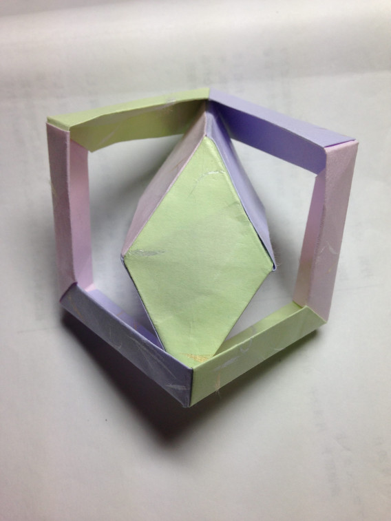 立方体の中の平行六面体 Parallelepiped In A Cube 長山海澄の折り紙のページ