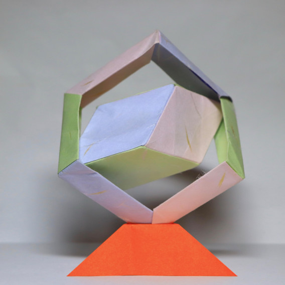 立方体の中の平行六面体 Parallelepiped In A Cube 長山海澄の折り紙のページ