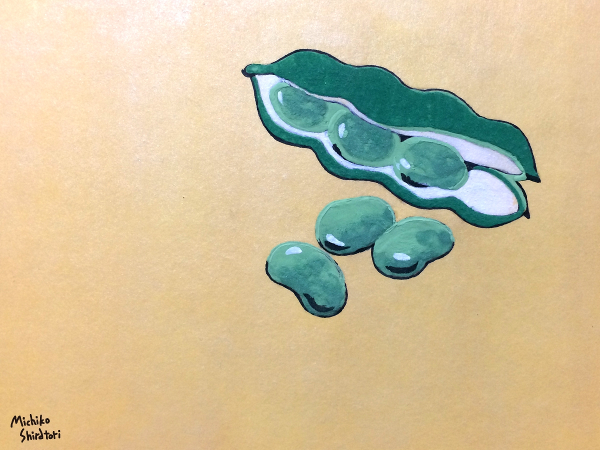 日本画で野菜描く | 白鳥みちこイラストBLOG 日本画で野菜描く | 白鳥みちこイラストBLOG