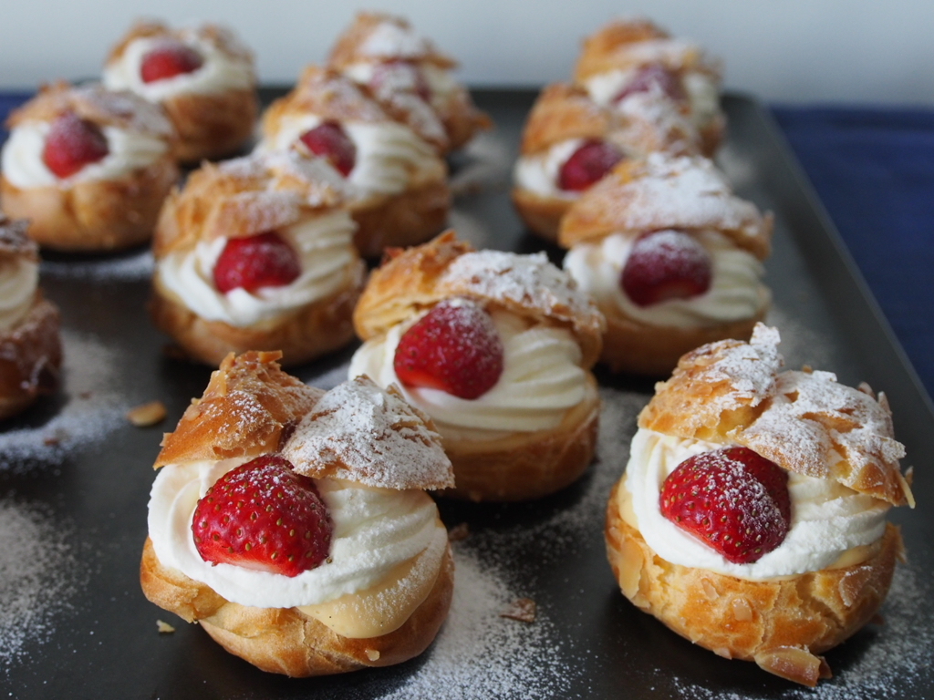 Strawberry Cream Puff Sweets Heart