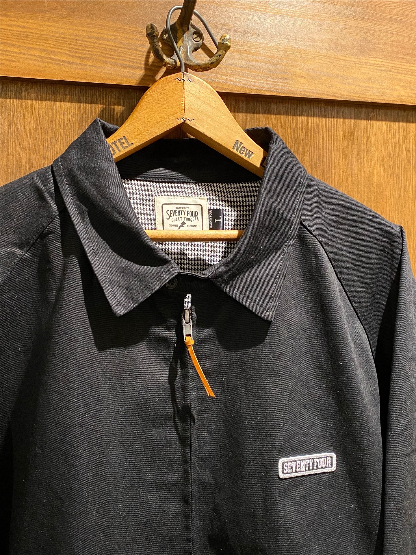 SEVENTY 【新作】SEVENTY FOUR コットンツイル スウィングトップ 黒 L 