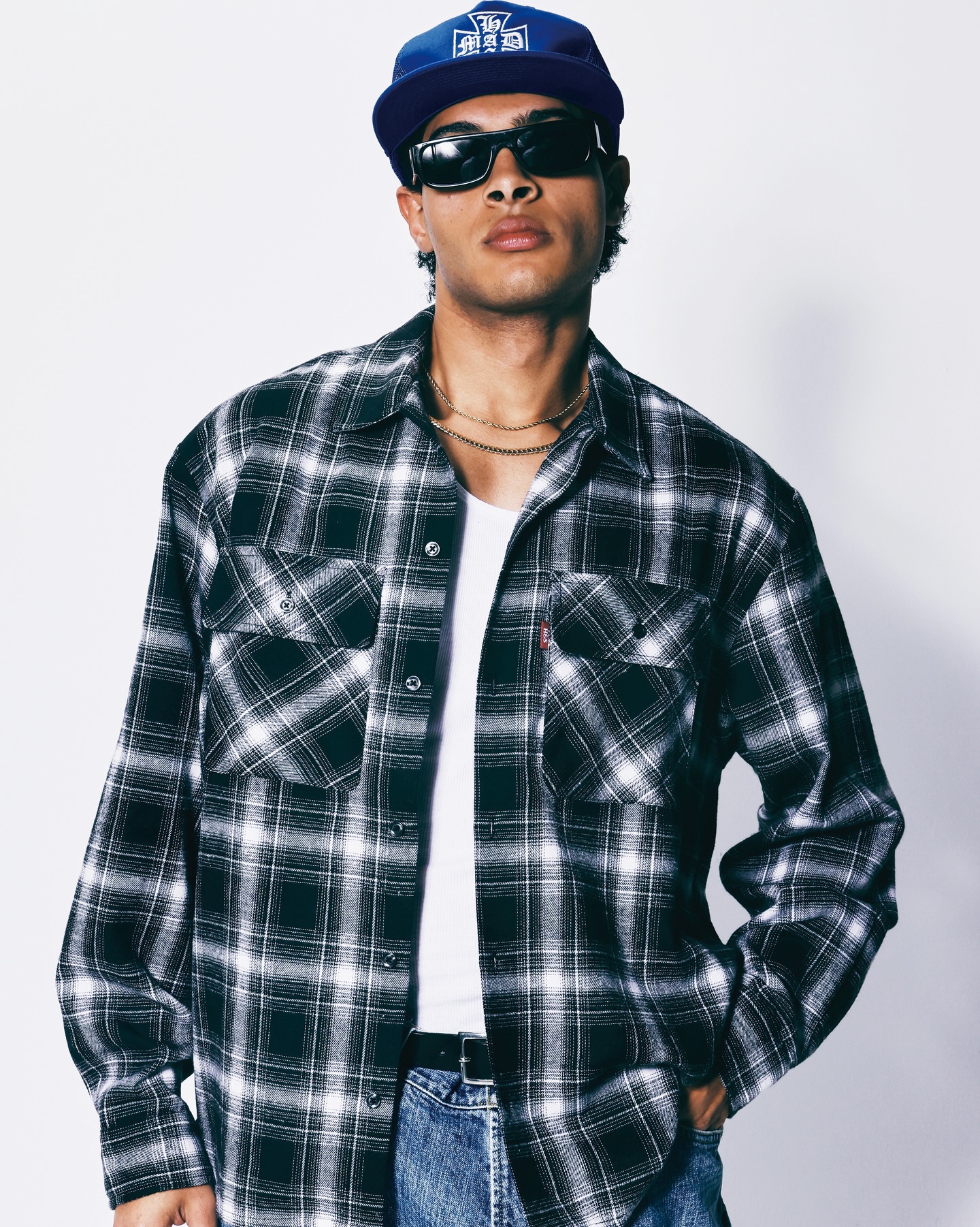 XL美品 26SS HIDEANDSEEK Flannel Check シャツ Hideandseek 26ss Ombre Check L/S Shirt 02/21(sat) 12:00 Release