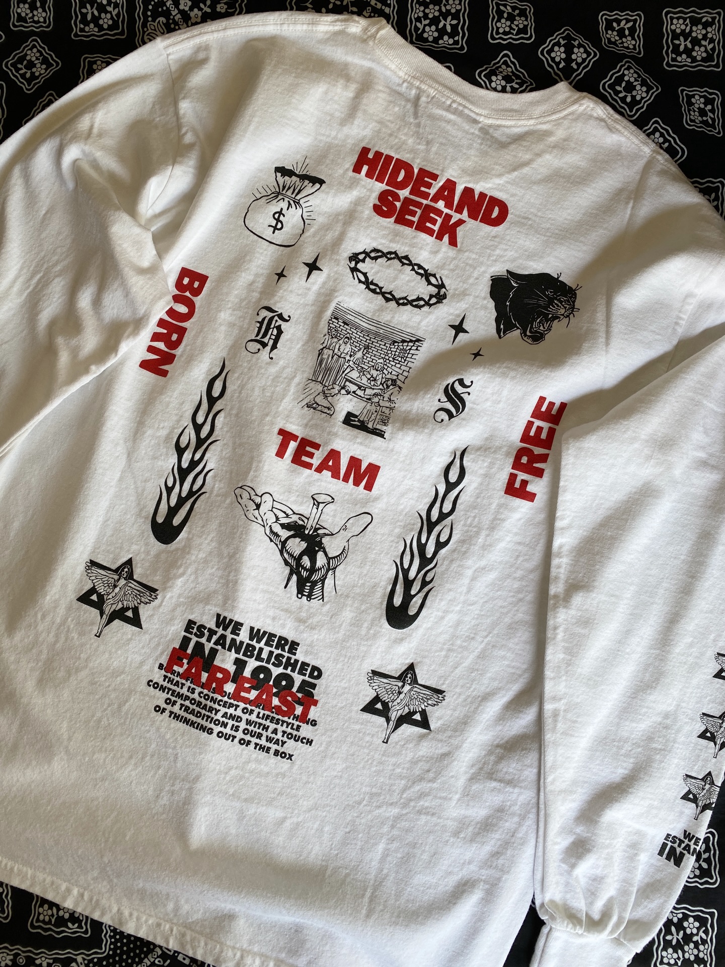 HIDEANDSEEK 26SS TEAM FAR EAST L/S TEE発売開始 | FAGRASS WEB SITE