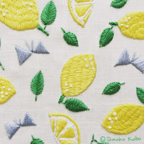 レモンの模様 Tomoko Kubo S Embroidery