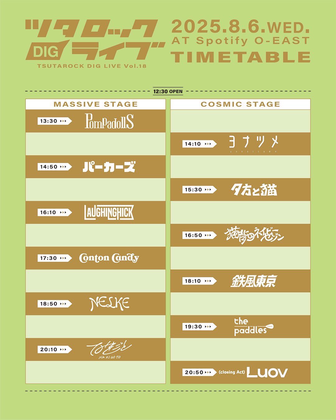 2025.08.06.Wed@東京 渋谷Spotify O-EAST | the paddles