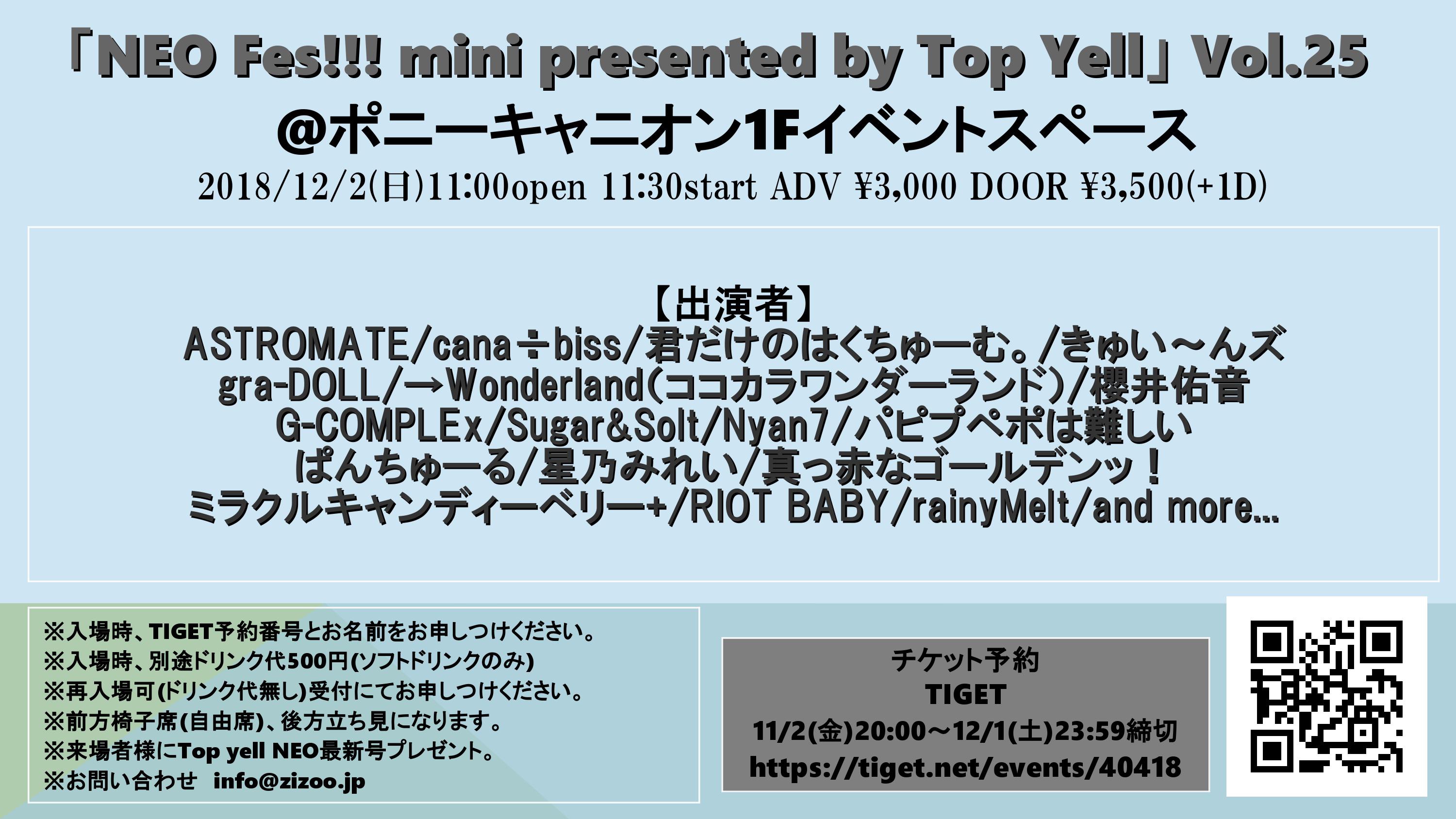 12月2日 日 Neo Fes Mini Presented By Top Yell Vol 25 Gra Doll