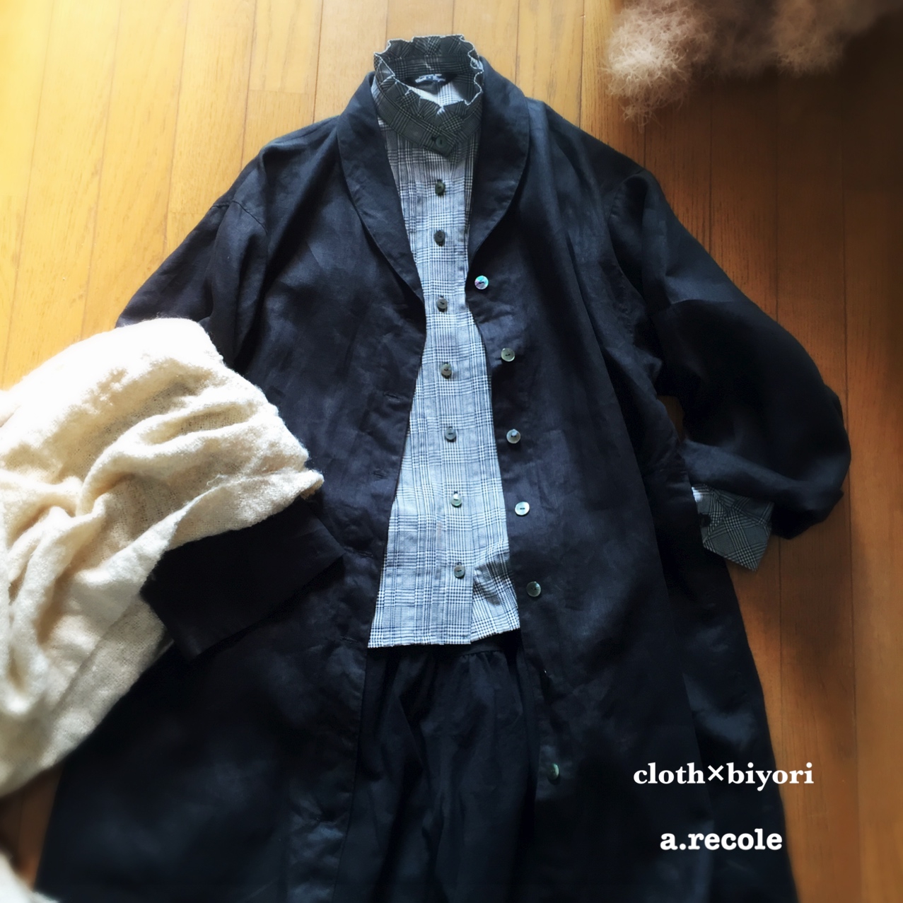 お客様のもとへ・・・お袖丈お直しのローブコート | cloth×biyori