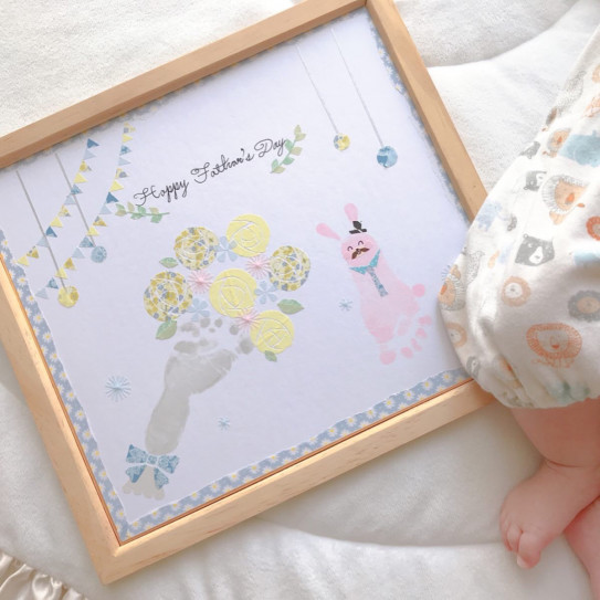 父の日のプレゼントは我が子の手形足形アートで ママとこどもたちのためのおうち教室 Pisca Pisca