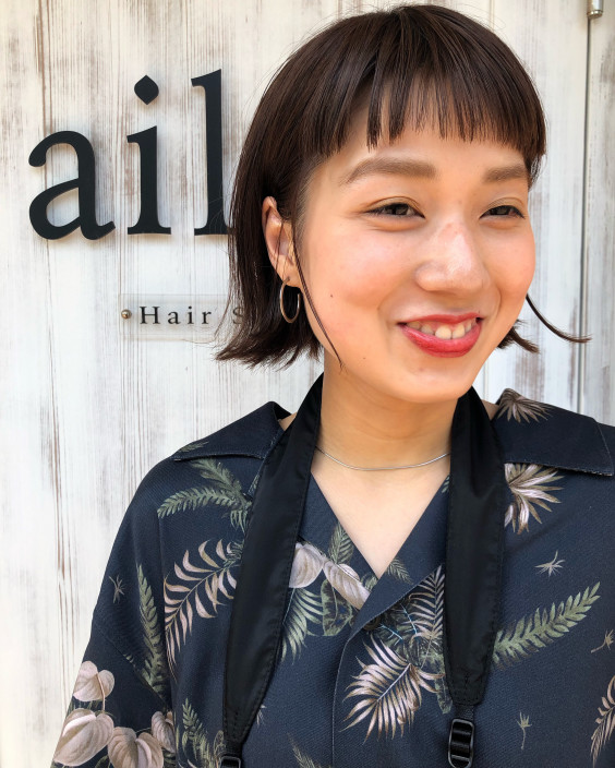 ショートバング 美容室ailes エル 新潟駅南口から徒歩3分 カット カラー ヘアセットが得意な美容室 ショートバング 美容室ailes エル 新潟駅南口から徒歩3分 カット カラー ヘアセットが得意な美容室