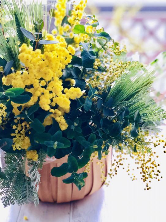 感謝の気持ちを込めてミモザアレンジ La Fleur Angelique