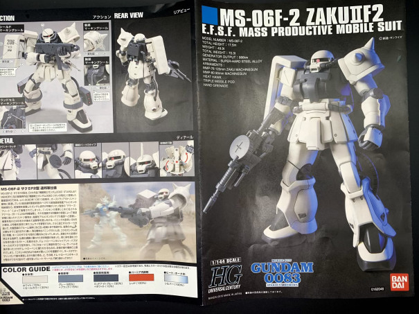 Hguc Ms 06f 2 ザク F2 連邦軍仕様 Torakimaのガンプラ奮闘記