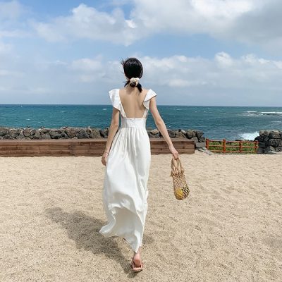 Những mẫu váy đầm maxi đi biển hở lưng cực kỳ gợi cảm | AlvinStore.Vn