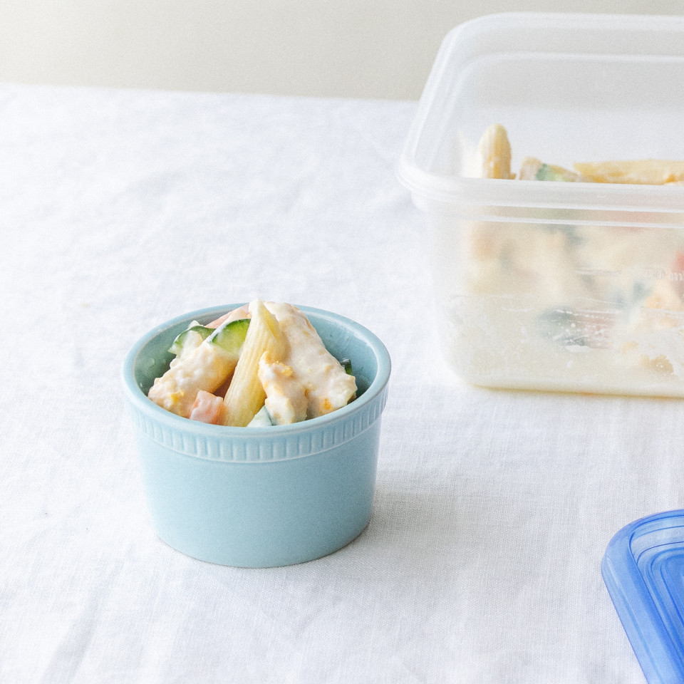 タッパー レンジ調理 お鍋不要 マカロニサラダ 手作り犬おやつレシピ 犬ごはん先生いちかわあやこ Official Web Site